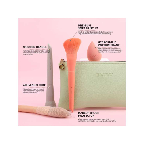 Docolor - Set de brochas y neceser Morandi