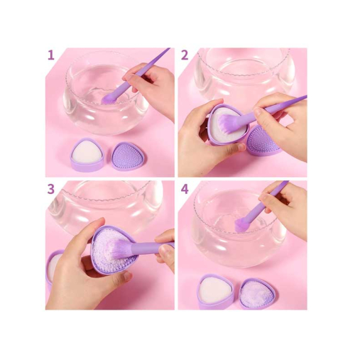 Docolor - Set de limpiadores para brochas Quick Cleaner Box & Wet Cleaning Soap Box