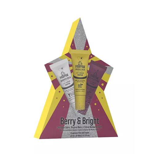 Dr. Paw Paw - Trío de bálsamos labiales Berry & Bright - Shimmer Balm, Original & Tinted Mulberry