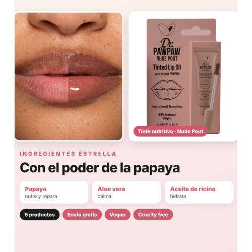 Dr. PAWPAW - Pack Kit Invierno Labios 5 Productos | Dúo Exfoliante Scrub & Nourish, Bálsamo Original Clear, Mascarilla Overnight, Cloud Balm y Tinte Labial Nutritivo