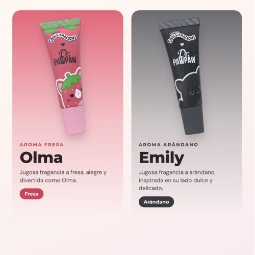 Dr. PAWPAW - Squishmallows Full Set | 6 Bálsamos de Labios Hidratantes con Aromas Inspirados en Personajes Adorables y Fórmula Enriquecida con Extracto de Papaya
