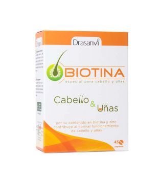 Drasanvi - Biotina 400mg especial para cabello y uñas 45 comprimidos