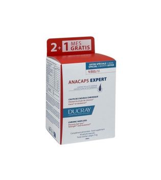 Ducray - Cápsulas anticaída del cabello Anacaps Expert - 90 cápsulas