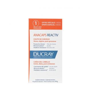Ducray - Cápsulas anticaída del cabello Anacaps Reactiv - 90 cápsulas