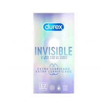 Durex - Preservativos Invisible Extra Lubricado - 12 unidades