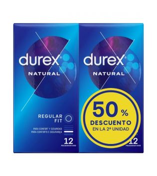 Durex - Preservativos Natural - 2 x 12 unidades