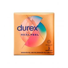 Durex - Preservativos sensación piel con piel Real Feel - 3 unidades