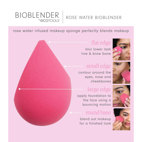 Ecotools - *Bioblender* -  Esponja de maquillaje con agua de rosa