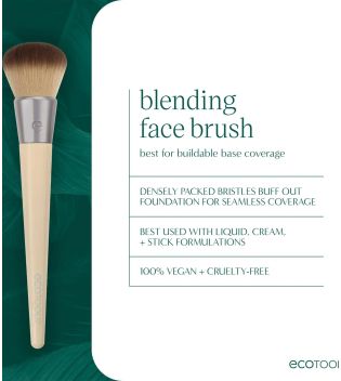 Ecotools - Brocha para base de maquillaje Blending Face Brush