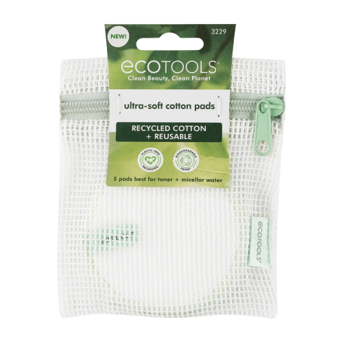 Ecotools - Discos desmaquillantes reutilizables de algodón