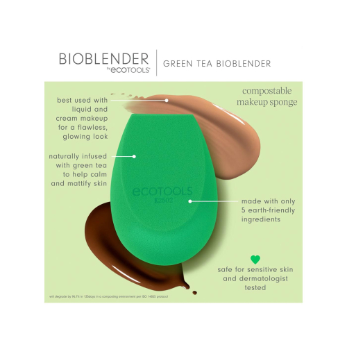 Ecotools - Esponja de maquillaje Green Tea Bioblender