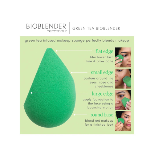 Ecotools - Esponja de maquillaje Green Tea Bioblender