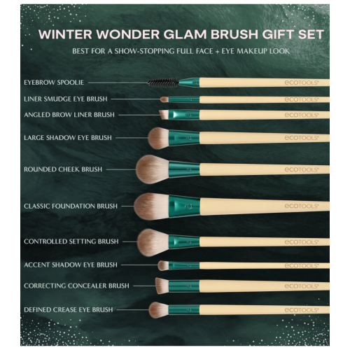 Ecotools - *Holidays* - Set de 10 brochas Winter Wonder Glam