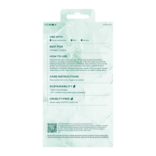 Ecotools - *Holidays* - Set rodillo facial y rodillo para contorno de ojos Jade Roller Duo