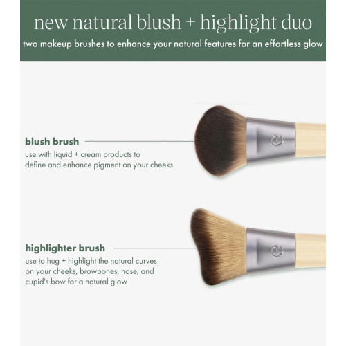 Ecotools - *New Natural* - Set de brochas Blush & Highlight Duo