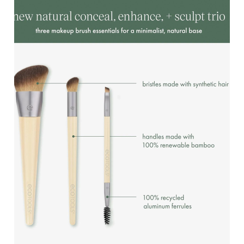 Ecotools - *New Natural* - Set de brochas Conceal, Enhance & Sculpt Trio
