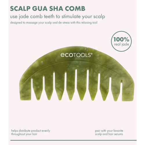Ecotools - Peine Gua Sha para cuero cabelludo Jade