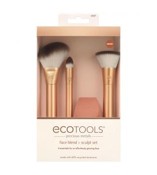 Ecotools - *Precious Metals* - Set de 3 brochas + Esponja