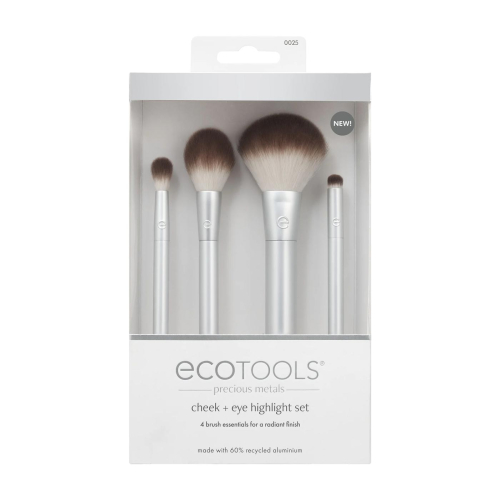 Ecotools - *Precious Metals* - Set de 4 brochas Cheek + Eye Highlight