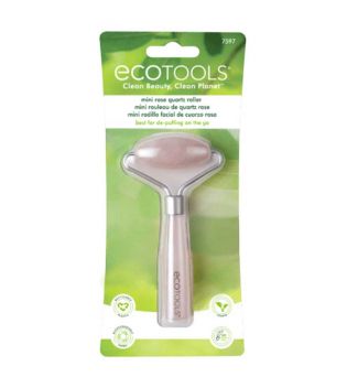 Ecotools - Rodillo facial mini de cuarzo rosa