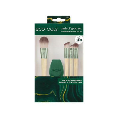Ecotools - Set de brochas  y esponja Dash of Glow - Edición Limitada
