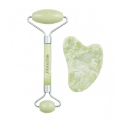 Ecotools - Set rodillo facial y gua sha de jade