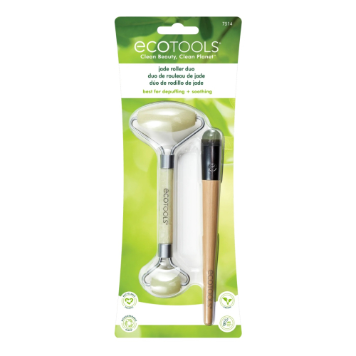 Ecotools - Set rodillo facial y rodillo para contorno de ojos Jade