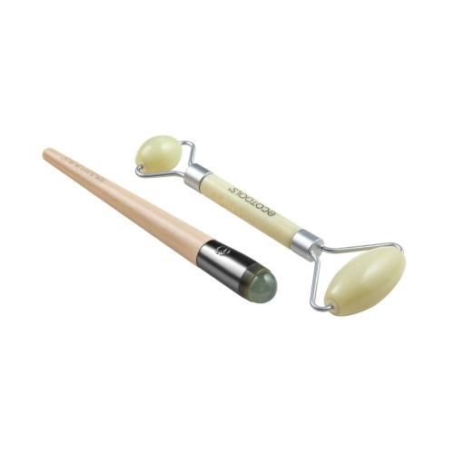 Ecotools - Set rodillo facial y rodillo para contorno de ojos Jade