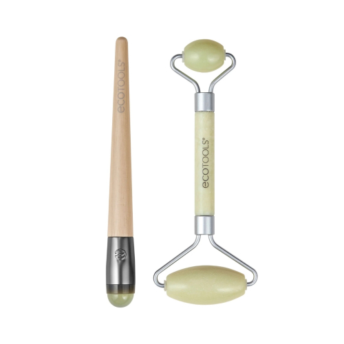 Ecotools - Set rodillo facial y rodillo para contorno de ojos Jade