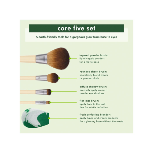 Ecotools - Set The Core Five brochas + Esponja