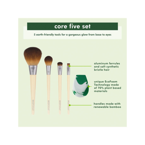 Ecotools - Set The Core Five brochas + Esponja