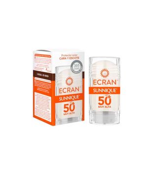 Ecran - *Sunnique* - Protector solar en stick para rostro y escote SPF50+