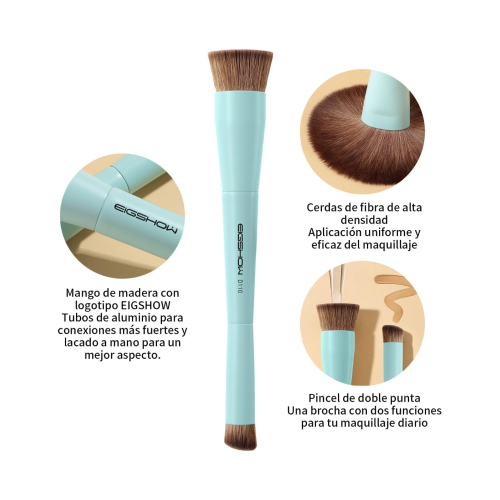 Eigshow - *Duo Series* - Set de 3 brochas dobles de maquillaje - Blue