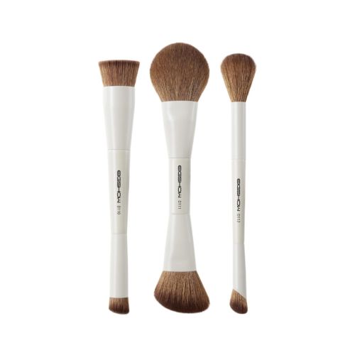Eigshow - *Duo Series* - Set de 3 brochas dobles de maquillaje - White