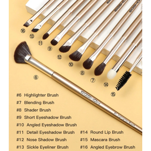 Eigshow - *Monarch Butterfly* - Set 16 brochas de maquillaje
