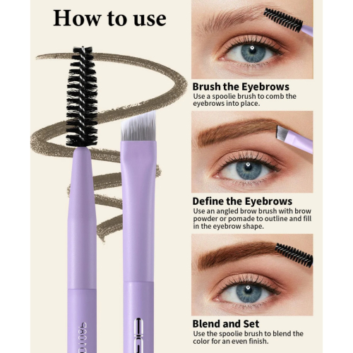 Eigshow - *Purple* - Pincel doble para cejas - D108P