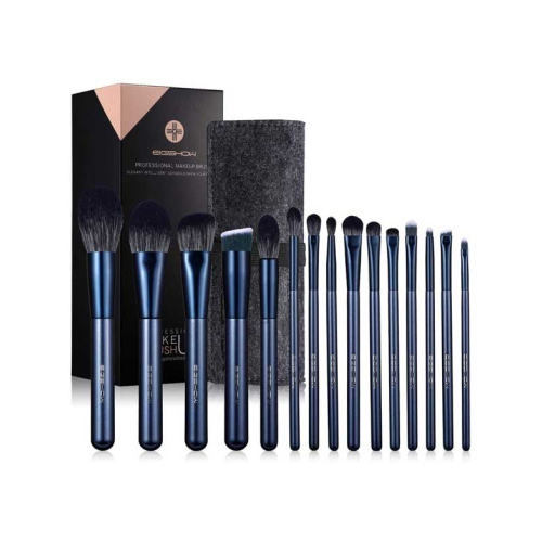 Eigshow - Set 15 brochas de maquillaje Jade Series - Turmaline Blue