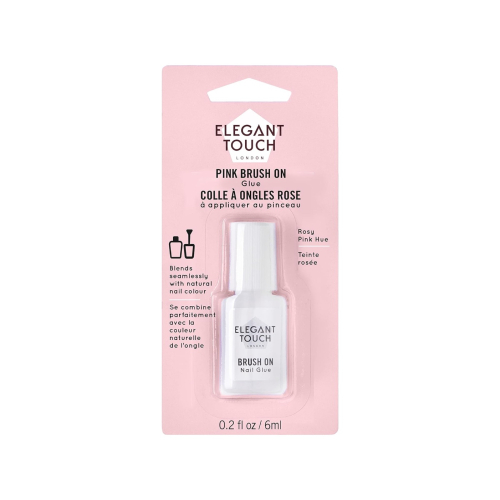 Elegant Touch - Pegamento para uñas Brush On - Pink
