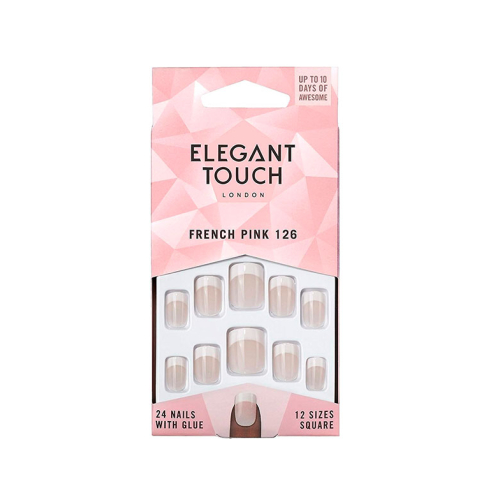 Elegant Touch - Uñas Postizas Natural French - 126: Small Pink