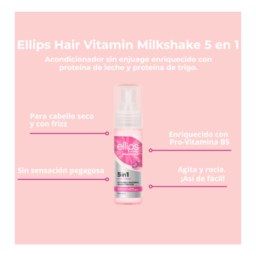 Ellips - Acondicionador en spray 5in1 Hair Vitamin Milkshake