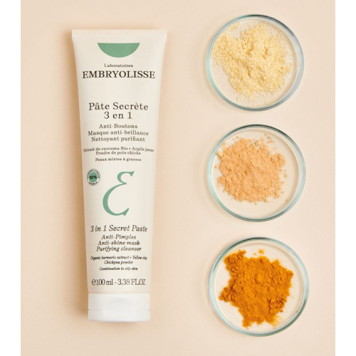 Embryolisse - Mascarilla facial matificante para pieles mixtas a grasas con extracto de Cúrcuma