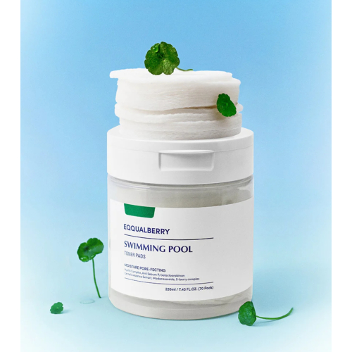 Eqqualberry - *Swimming Pool* - Almohadillas tonificantes hidratantes y calmantes - 70 pads