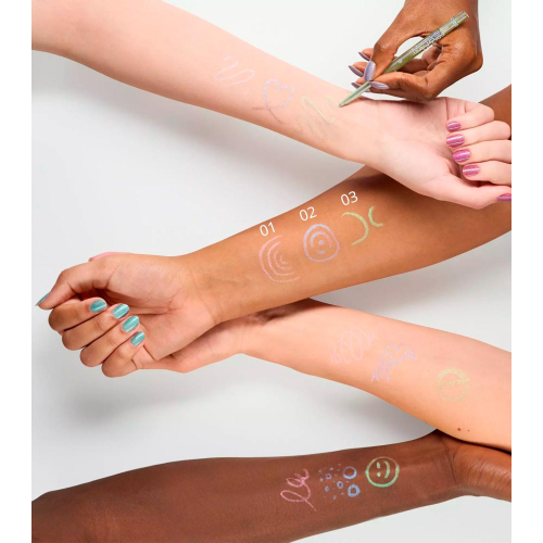 essence - Lápiz de ojos duocromático Meta Glow - 02: Chromefinity