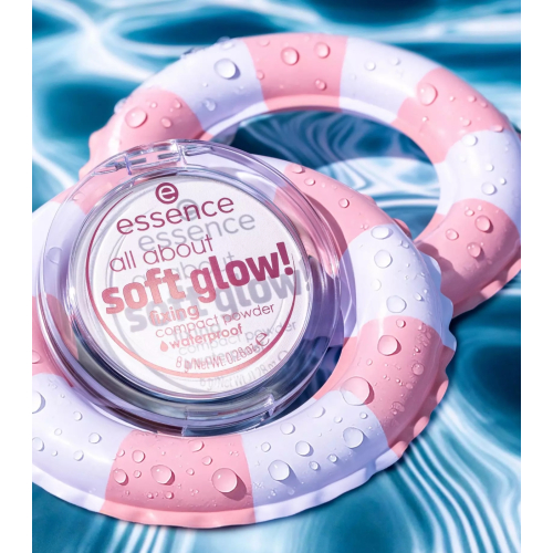 essence - Polvos compacto fijadores resistente al agua All About Soft Glow!