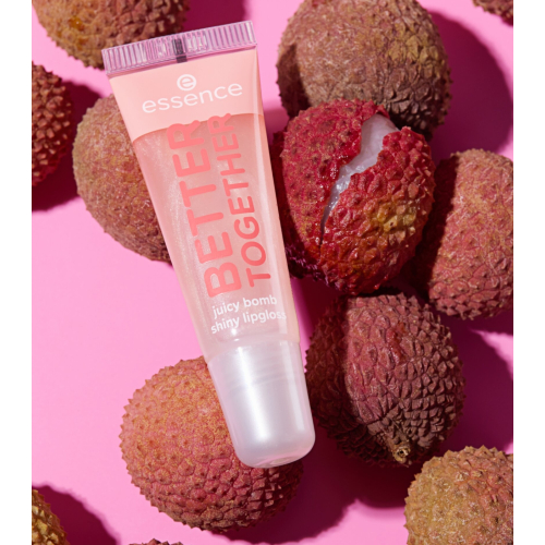 essence - *Say it with Juicy* - Brillo de labios Juicy Bomb Better Together - 01: Lovely Litchi
