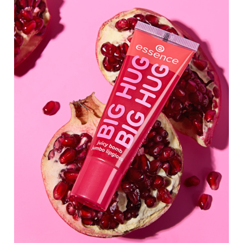 essence - *Say it with Juicy* - Brillo de labios Juicy Bomb XL Big Hug - 01: Poppin' Pomegranate