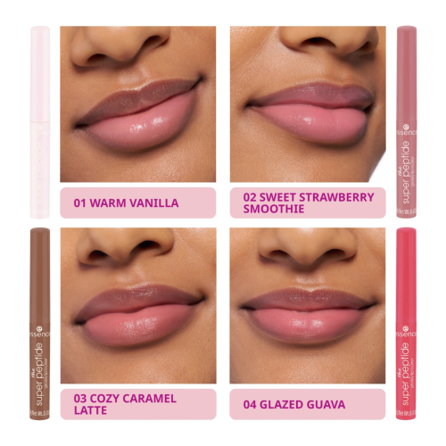 essence - Set de bálsamos labiales The Super Peptide Glossy