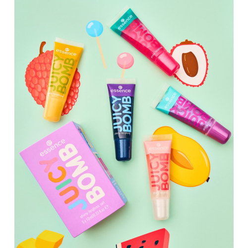 essence - Set de brillos de labios Juicy Bomb Shinny