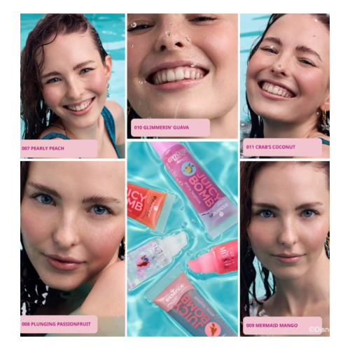 essence - *The Little Mermaid* - Set de brillos labiales Juicy Bomb