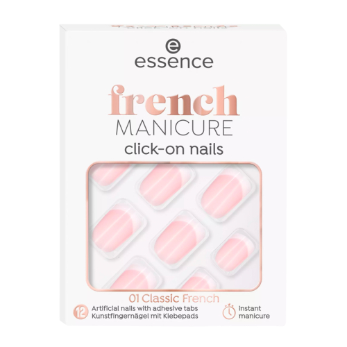essence - Uñas postizas Click-on French Manicure - 01: Classic French